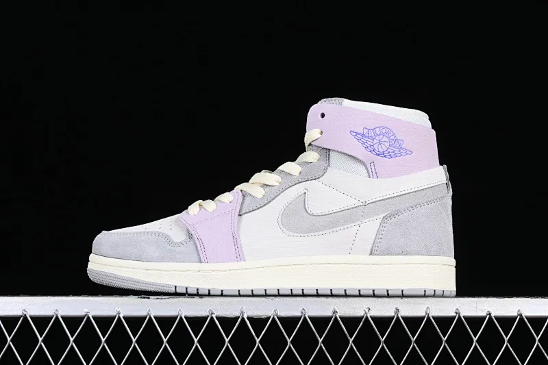 All categories Air Jordan Jordan series basketball shoes Air Jordan 1 High Air Jordan 1 Zoom CMFT AJ1 Joe 1 gray and purple color matching DV1305-005